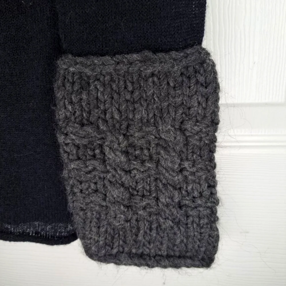 Tory Burch Angelina Turtleneck Sweater Gray Size Small Alpaca Blend